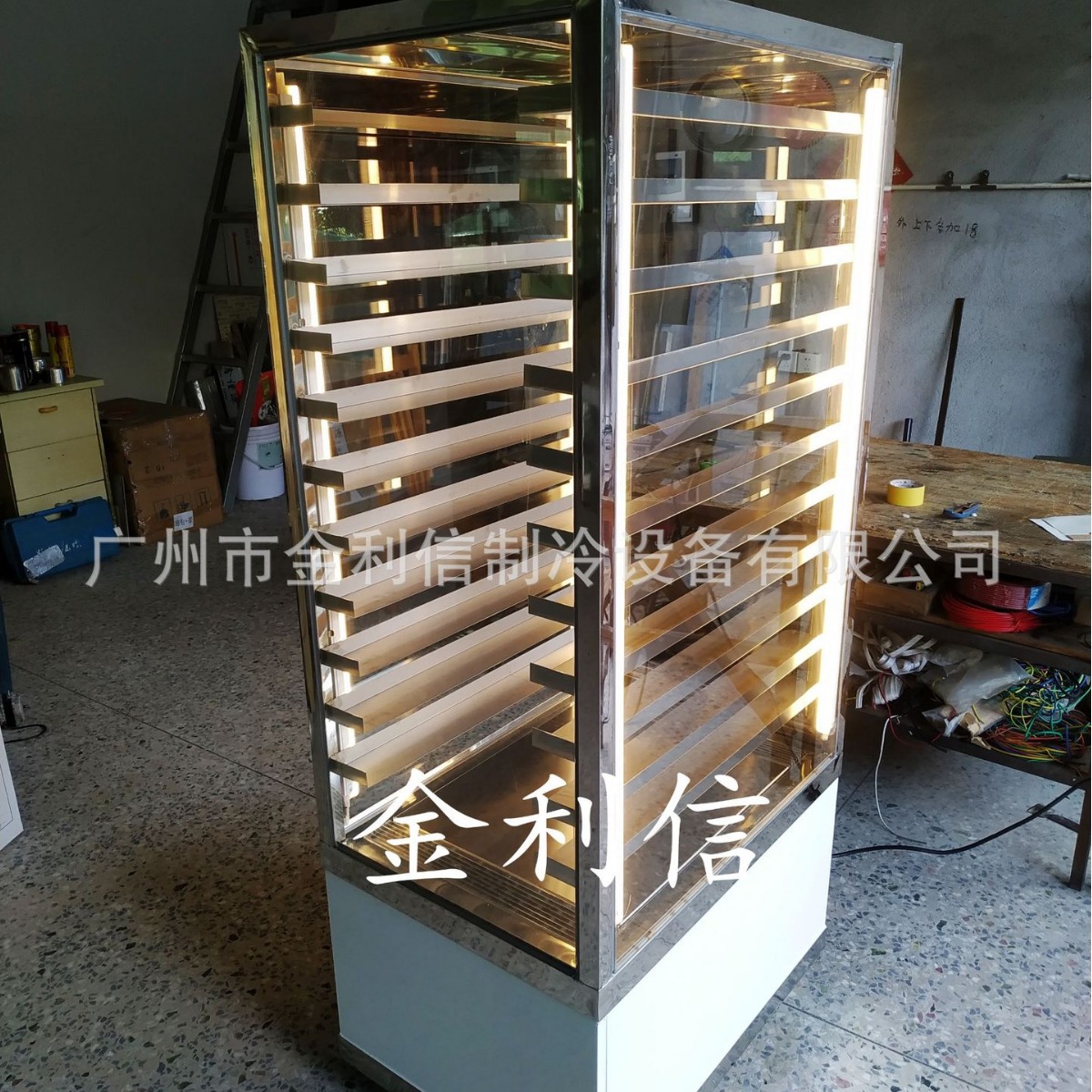 安琪牌烤盘架保酥陈列展示柜老婆饼葡挞菠萝包电热保温展示柜