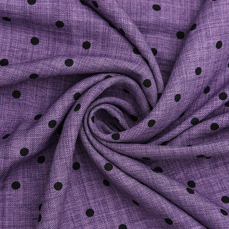 Inventario al por mayor nuevo poliéster completo impresión de dos colores tweed punto de tela camisa vestido tela DIY hecha a mano