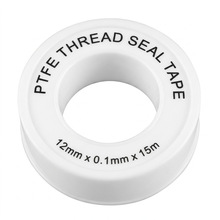 外贸生料带防水聚四氟乙烯12mm*0.1mm*15m/12m白芯白壳生胶带