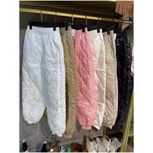 纯色菱格羽绒裤女冬装新款韩范松紧腰宽松百搭束脚裤保暖显瘦外穿