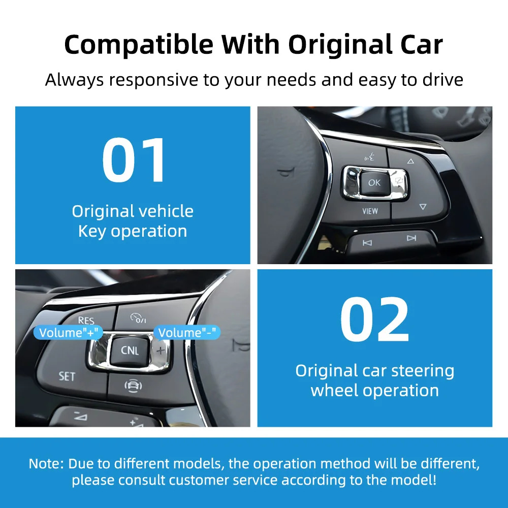 Wireless CarPlay/HICAR upgrade, compatible with the original multimedia decoder system of the Volkswagen Golf 7 MIB