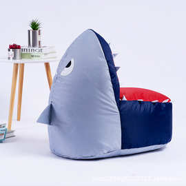 LAZYBAG懒人沙发可爱鲨鱼款儿童豆袋椅榻榻米卧室客厅小沙发