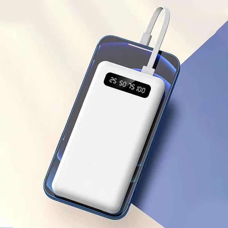 Fabricante suministro de cable de carga de energía portátil al aire libre delgada lámpara LED 20000 teléfono móvil cargador