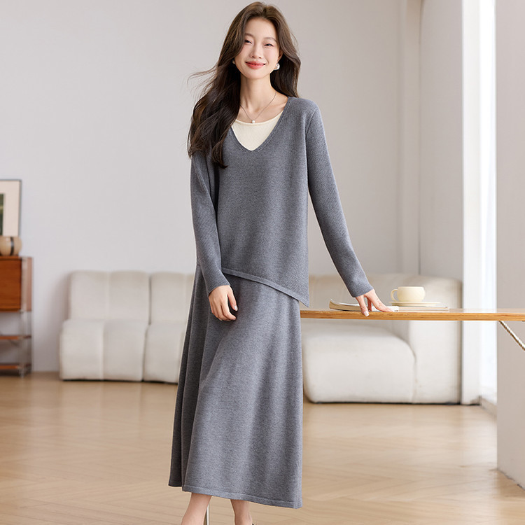 Source Sweater Cardigan Factory 2683 Two-Piece Set Beige Red Gray Black Wool Thread High Temperature Fixed Source Sweater Cardigan Factory 2683 Two-Piece Set Beige Red Gray Black Wool Thread High Temperature Fixed