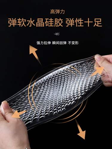 Honeycomb breathable yoga wear chest pad thickened self-adhesive transparent underwear pad for women silicone round underwear sports bra pad