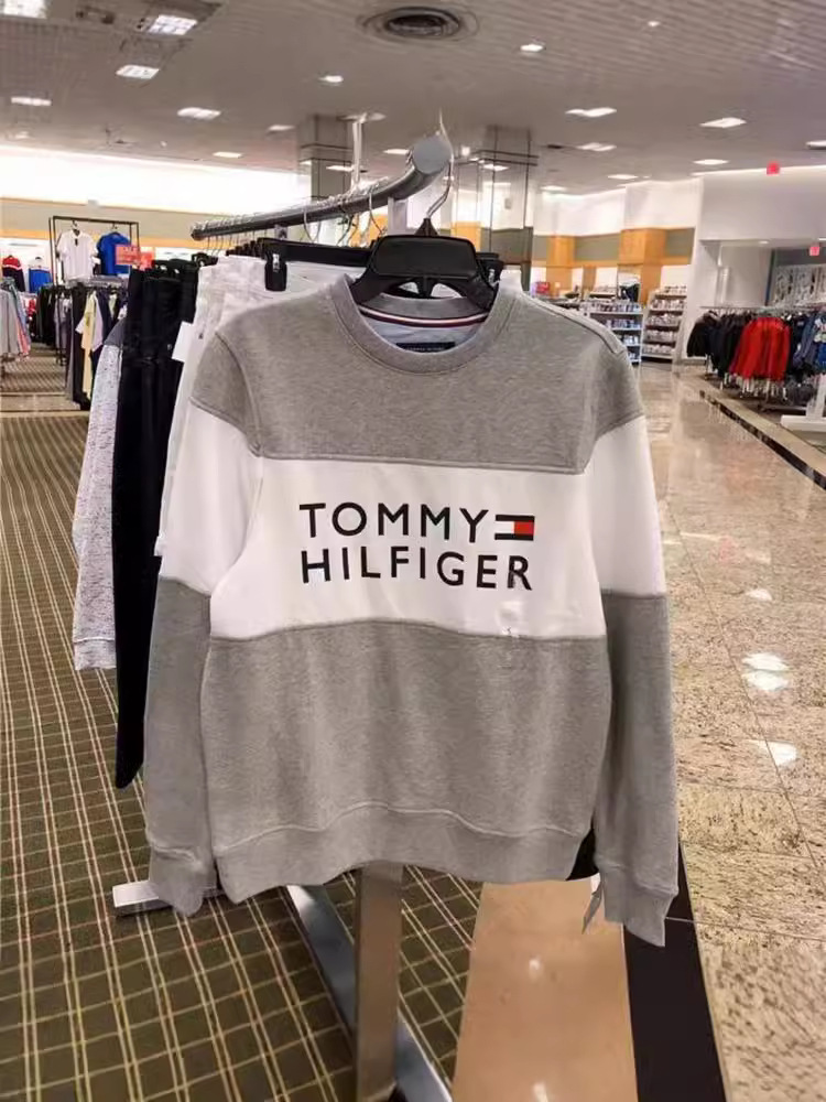 Tommy Hilfiger Crewneck Sweater Logo Print Grey