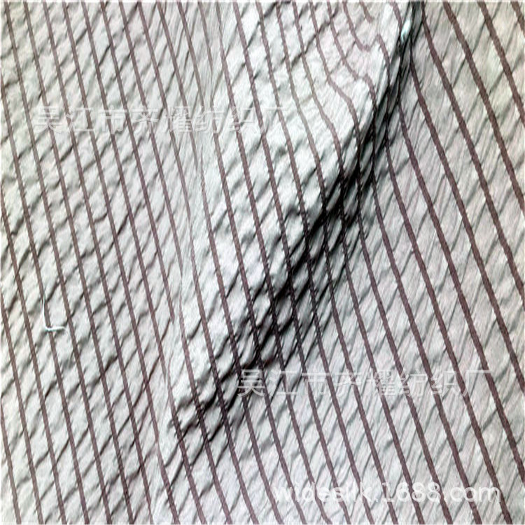 岩洗泡泡纱面料格中格纬向剪花被套垫被床垫家纺套件褶皱水洗面料