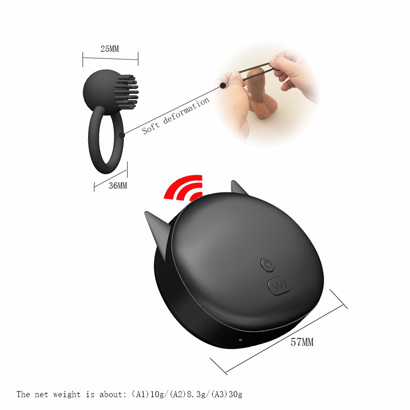 Rechargeable Vibrating Cock Ring, 10 Vibration Modes, USB-C Charging, Silicone — detail image 6