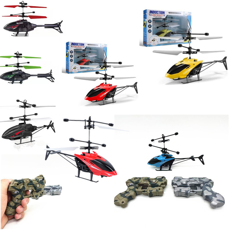 Control remoto de inducción de aviones helicóptero de inducción resistente a la caída de juguete con luz volando juguete al por mayor