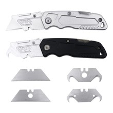 厂家直销折叠美工刀大号裁纸刀折叠刀地毯割刀壁纸刀梯型刀片刀架