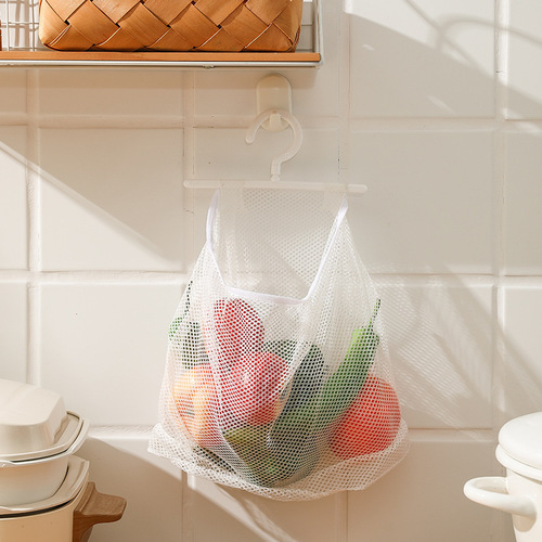 浴室沥水网兜挂袋阳台透气收纳袋衣物晾晒袋厨房水果蔬菜置物网兜