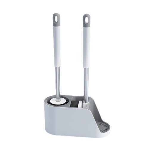 Toilet brush with no dead ends, household punch-free toilet brush, wall-mounted bathroom shelf cleaning set artifact