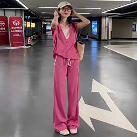 2026网红宽松显瘦洋气短裤两件套潮流运动套装女夏装新款3518