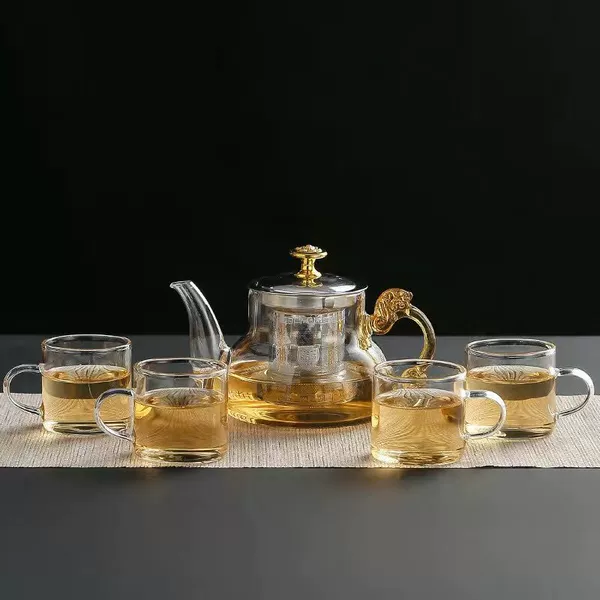 ★®Hot-selling item: 438ML (Jade handle pot) + 4 cups®★