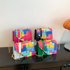 2023夏新款時尚鏈條包單肩斜挎腋下小方包包女包支持大量批發混批