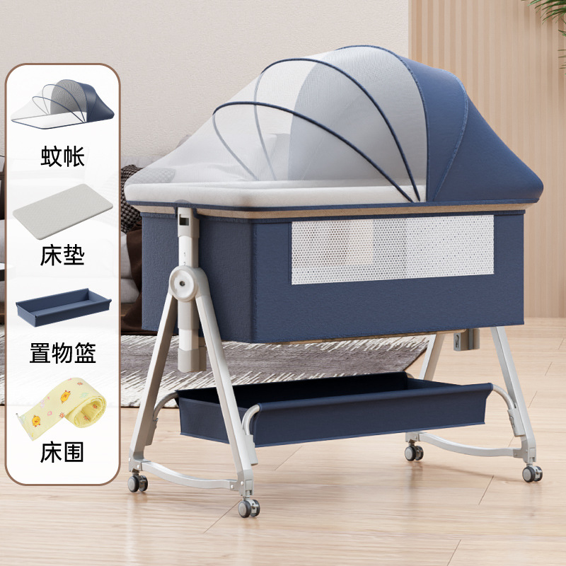 Genuine blue mosquito net, mattress, sides