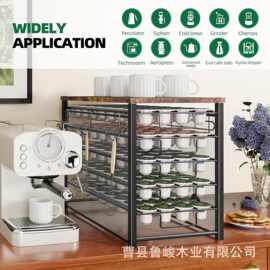 木质咖啡胶囊置物架桌面多层收纳架咖啡厅收纳整理咖啡瓶罐整理架