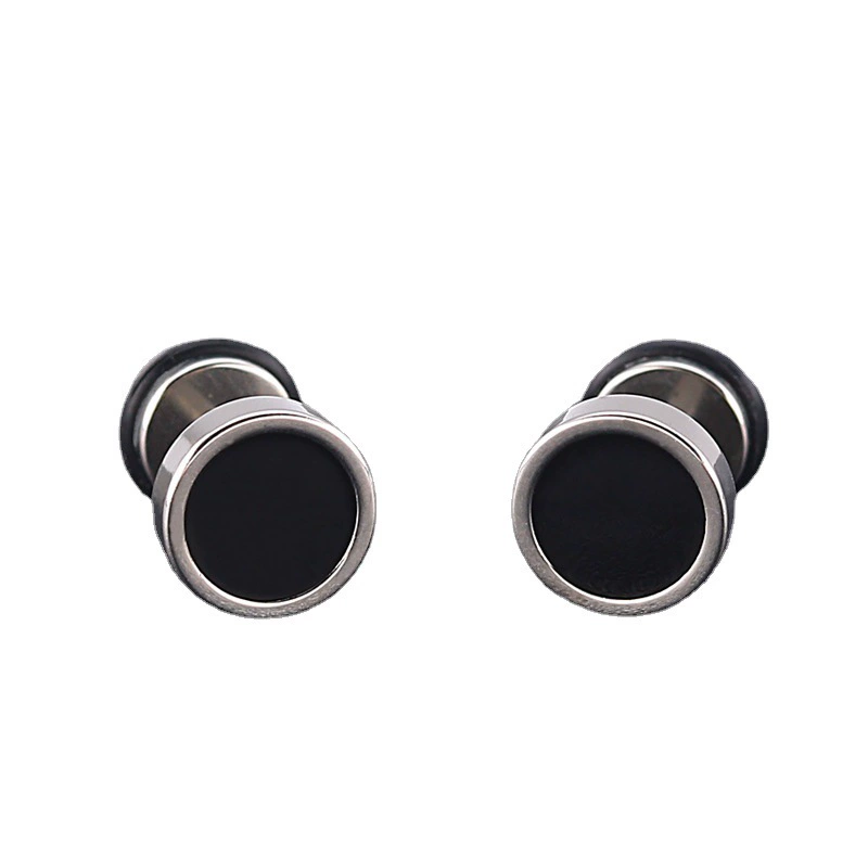 Черные серьги в стиле хип-хоп из нержавеющей стали, 2023, японские и корейские, панк-стиль