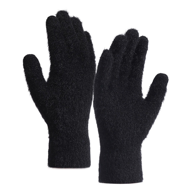 Nuevos guantes de visón de imitación simple de los hombres y las mujeres al por mayor Otoño e Invierno guantes de pantalla táctil caliente a prueba de frío