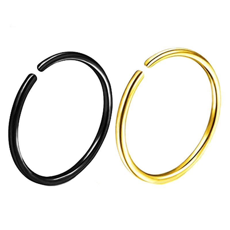 Minimalist Nose Ring And Lip Ring Titanium Steel Piercing Jewelry_voghion.com