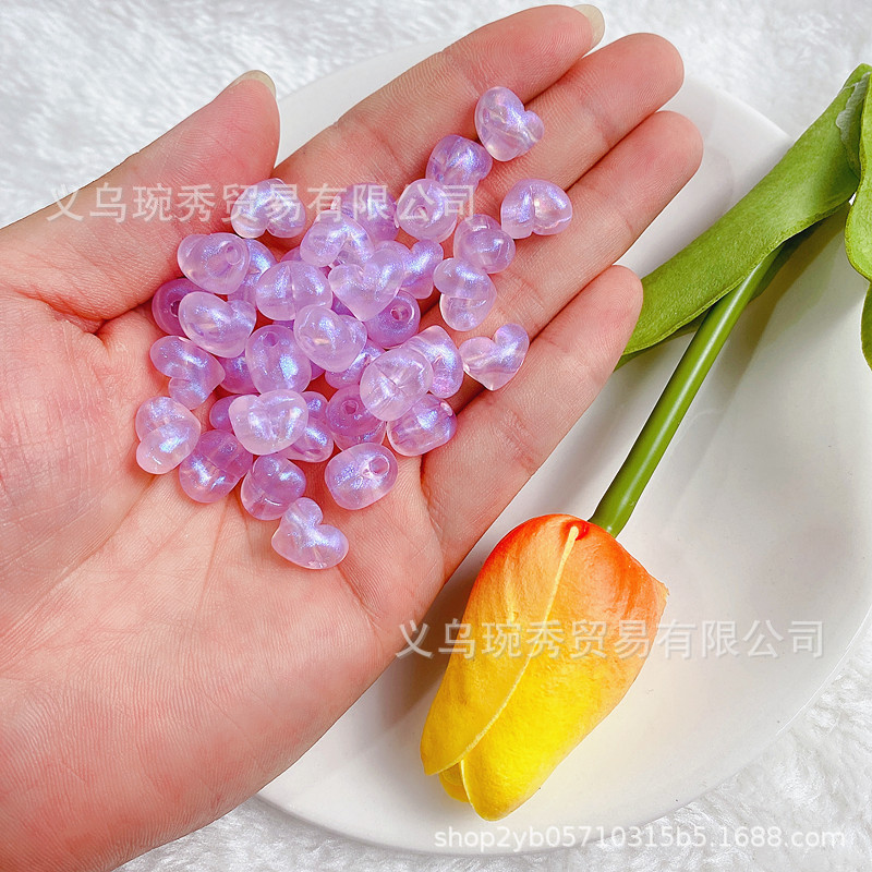 Perlas acrílicas con diseño estrella y sirena, accesorios DIY para pulseras