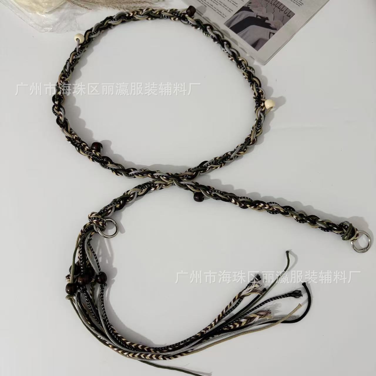 Retro ethnic woven waist rope