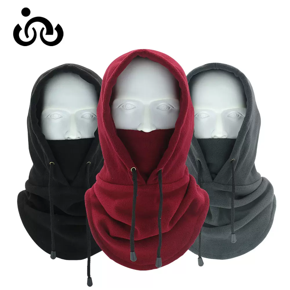 冬季保暖防风骑行运动面罩摇粒绒保暖头套围脖加厚户外滑雪面罩