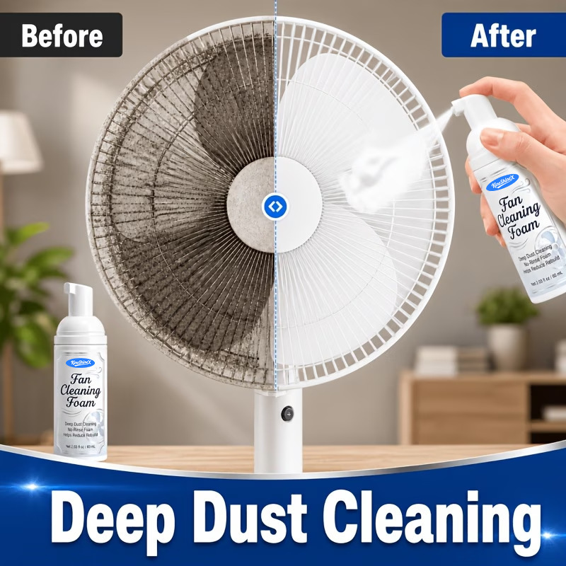 Kineshinex Fan Cleaning Foam Fan Blade Dust Removal and Grease Removal Cleaner Suitable for Desktop Fans