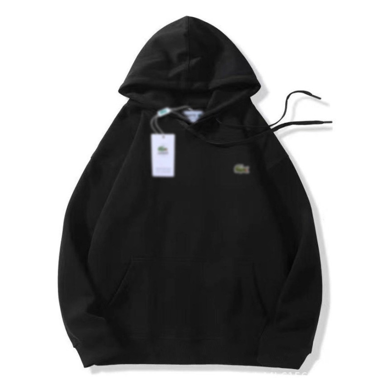 Foreign Trade Wholesale Couple Winter Cotton Crocodile Hooded Sweatshirt Embroidered Trendy Brand Fleece-Lined Thickeneded Loose Pullover Hoodie