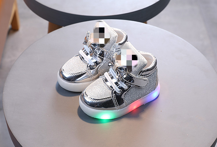 Lasten vilkkuvat kengät Urheilukengät Prinsessakengät strassit Hengittävät Kevyet Kengät_voghion.com