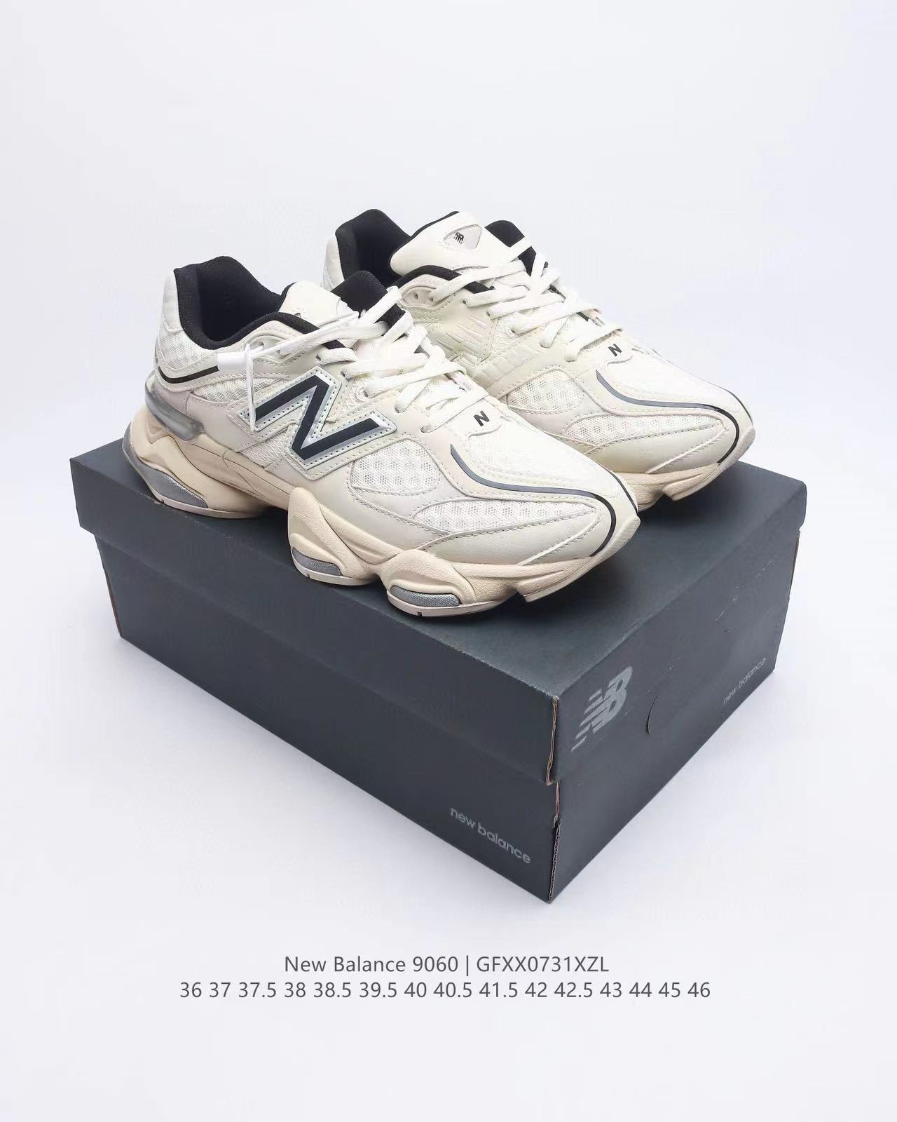 Fabricante Putian venta directa nb9060 milenio pezuña de elefante para hombres y mujeres con una base gruesa elevación deportiva de tendencia milenial para correr