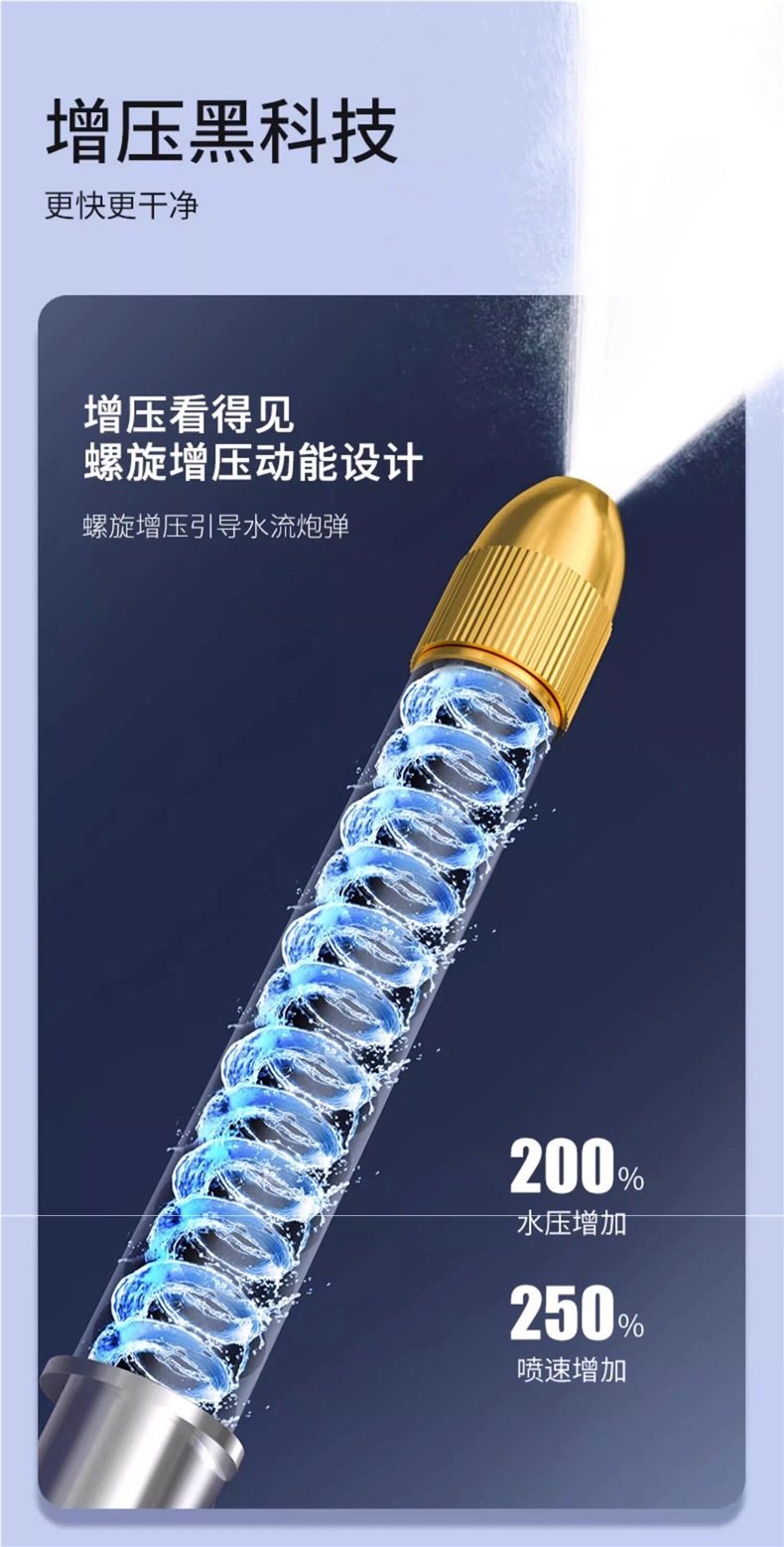 All-Metal High-Pressure Car Wash Nozzle for Home Use, Super Strong Pressure for Washing and Spraying, Connects to Tap Water