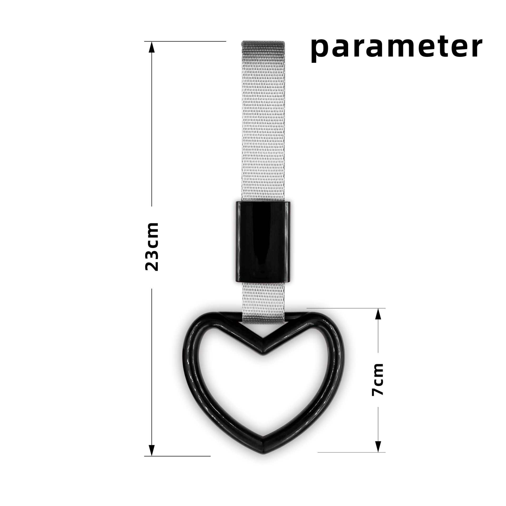 Amazon Cross-Border Factory Direct Sales Car Decoration Heart-Shaped Pull-Tab Car Interior Hanging Accessory Modified Car Pendant