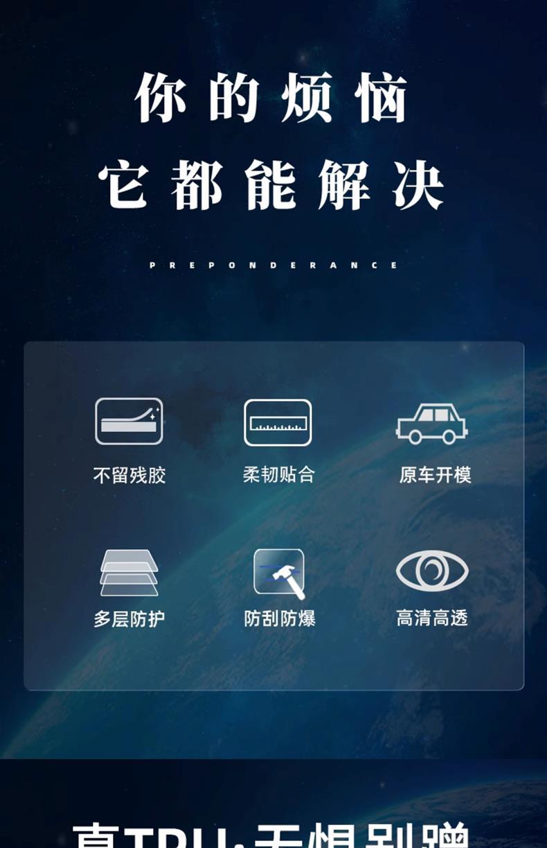 Byd Qin L Interior Center Console Protective Film, Navigation Screen Tempered Film, Car Accessories, Modification and Decoration Tool