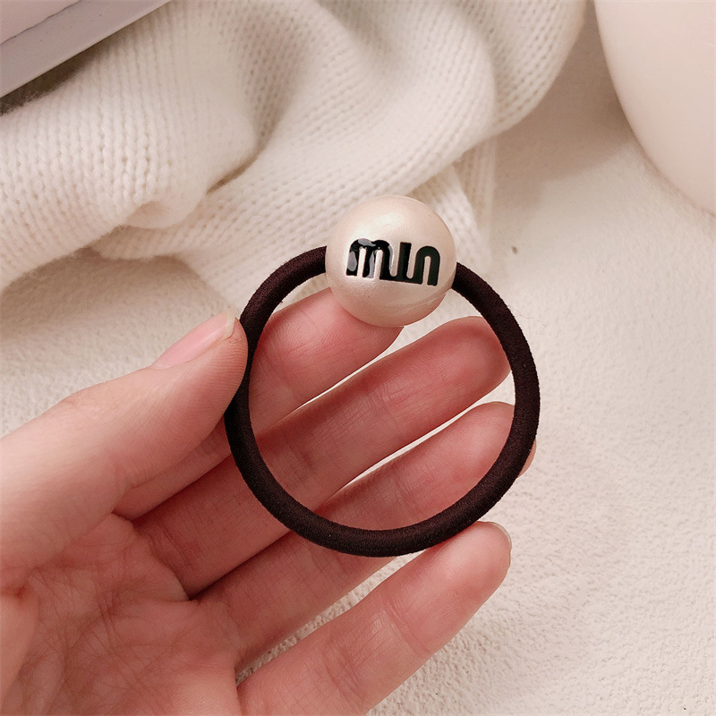 Anillo de cabello de banda de goma de perla de alta calidad de alta elasticidad de cabello de cabello de cabello de cabello de cola de caballo duradero