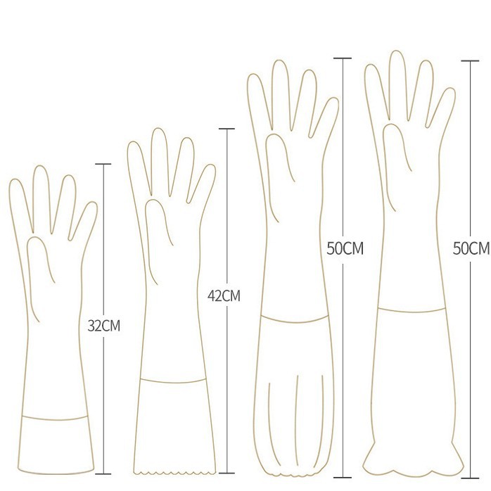Guantes para Lavar Platos de PVC Impermeables y Engrosados para Cocina