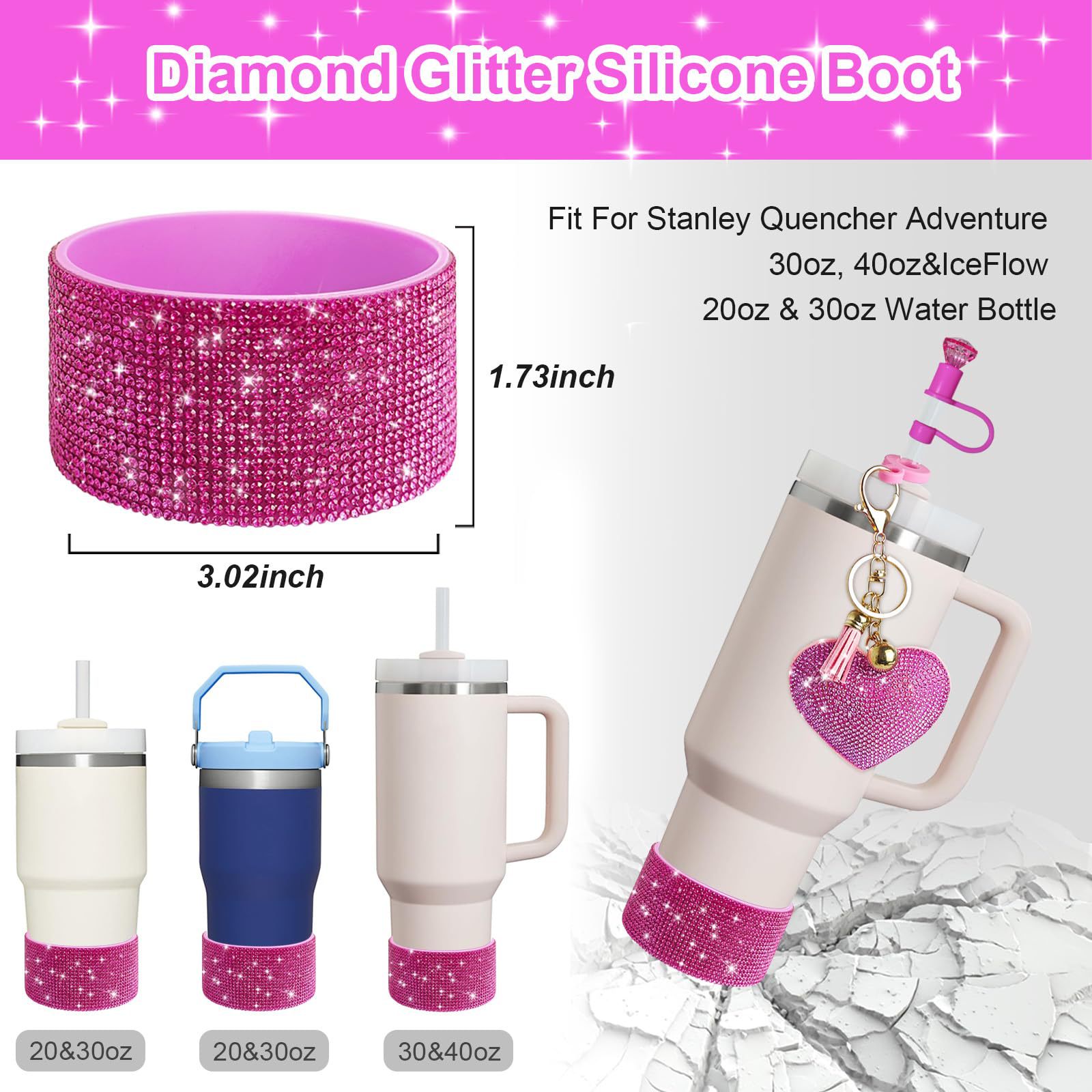 120g Weight Cup Sleeves Kitchen and drinking utensils 1 Set Quantity Daily Occasion Silica Gel Material Star, Red Heart Pattern Casual Style Casual Star Red Heart Silica Gel Cup Sleeves 1 Set 3