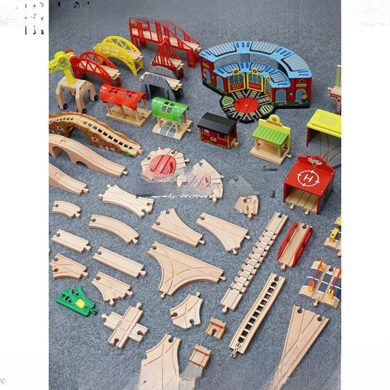 Taibao Old-Fashioned Wooden Car Kidsren's Wooden Track Train Building Blocks Toy Magnetic Sliding Harmony Wheat Accessories Subway Taibao Old-Fashioned Wooden Car Kidsren's Wooden Track Train Building Blocks Toy Magnetic Sliding Harmony Wheat Accessories Subway
