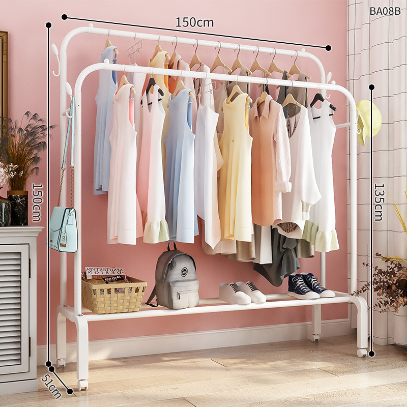 percha de ropa para suelo doméstico dormitorio percha de ropa fresca percha de ropa percha de sombrero móvil simple interior percha de ropa