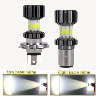 Motorcycle Eight-Sided Led Single-Claw H4 Three-Sided Cob Light Headlight Modification Front Headlight