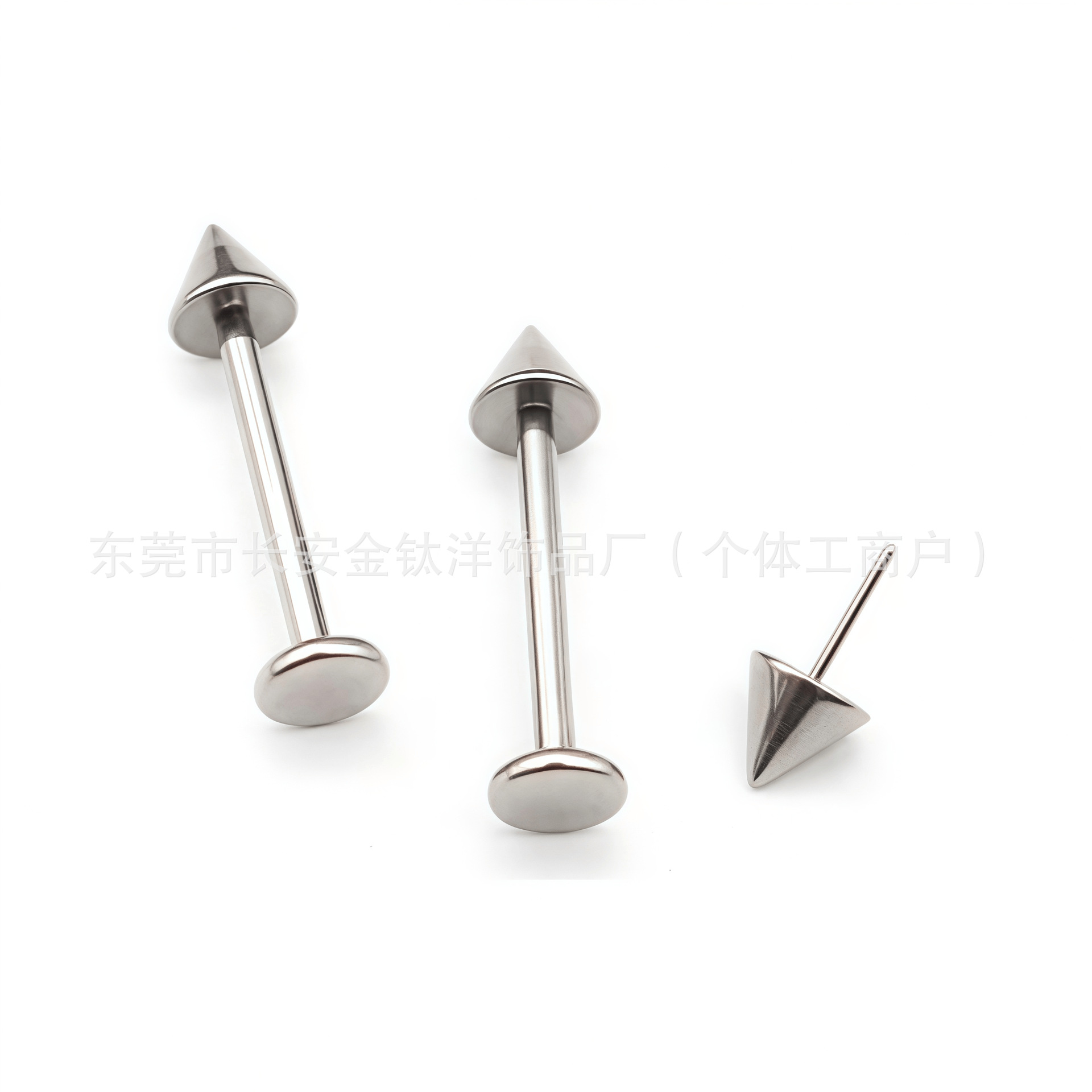 Pointed titanium steel lip stud product view