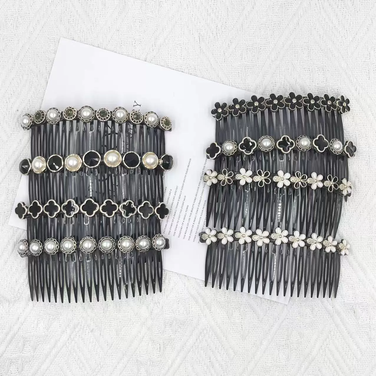 Bangs from pearl, hairpins, headband, hair accessory, clips included