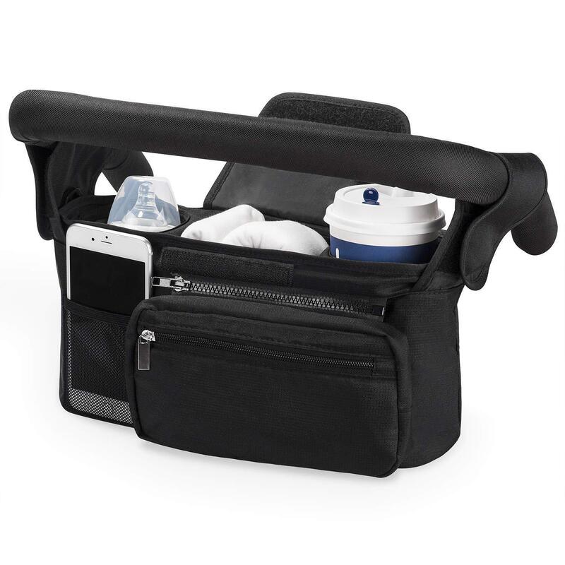 Stroller Organizer with Cup Holder Stroller Bag Mobile Phone Pet Stroller Accessories Neutral Jogger Travel Car