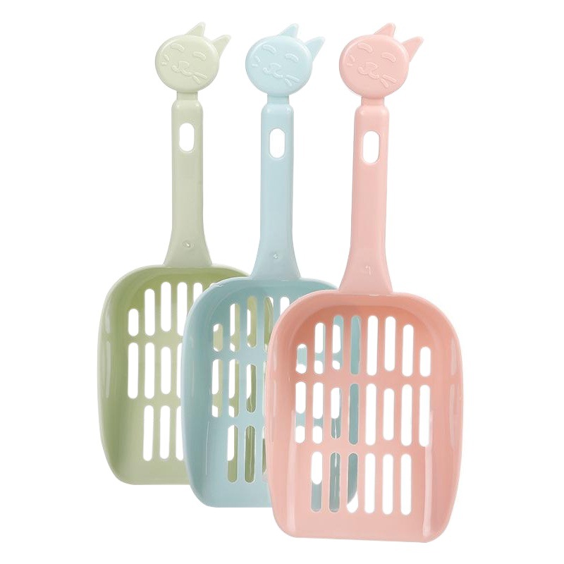 Nuevo macaron engrosada pala de arena para gatos caja de arena para gatos al por mayor suministros de limpieza malla pala para mascotas suministros para gatos