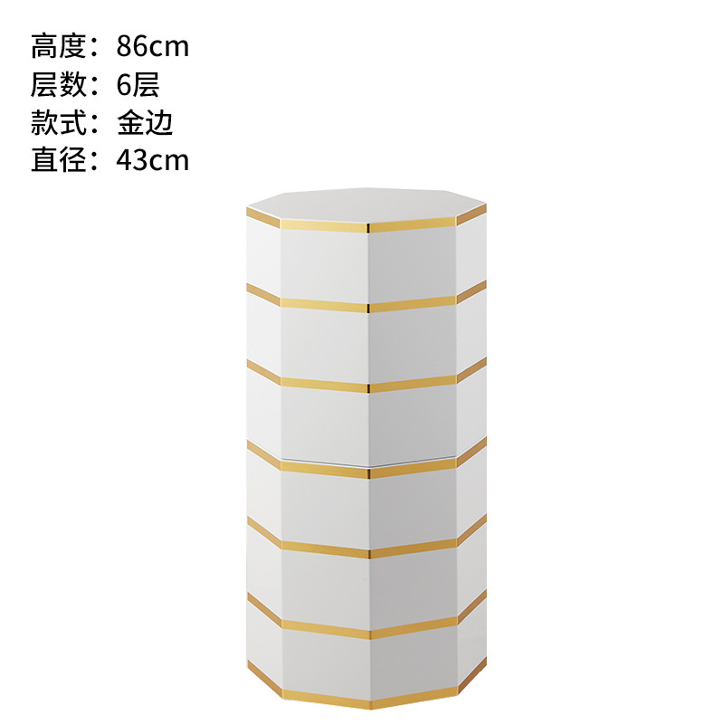 골드 에지 86cm 높이 6 층 43 직경