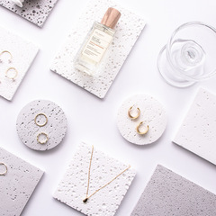 Gypsum travertine jewelry photo photography decorative ornaments beauty nail art counter decoration props background