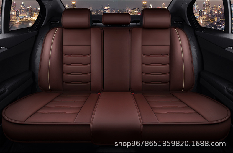 Car Seat Cushion, Universal for All Seasons, Full Surround Special Seat Cover, Breathable Perforated Leather Car Seat Cushion Cover for Summer, Universal Model