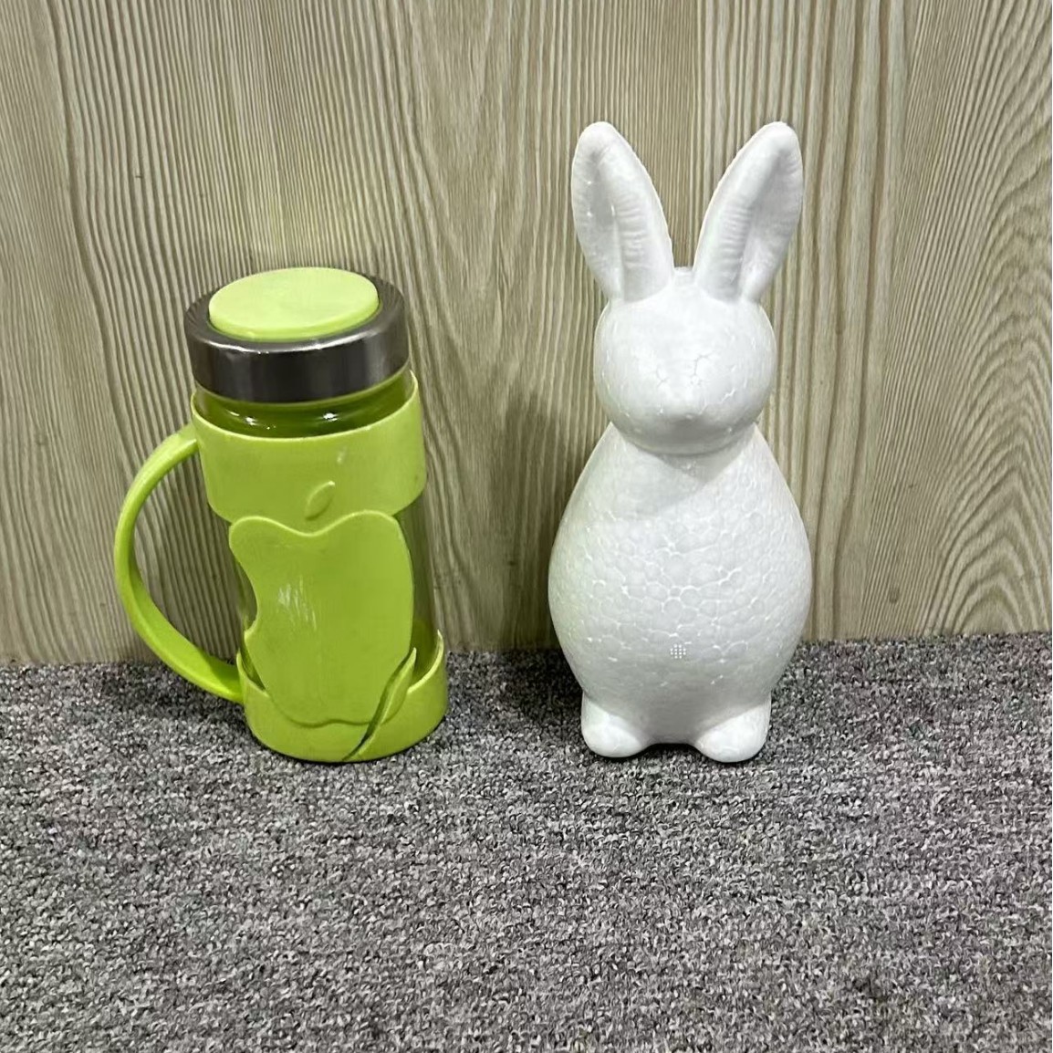 Oso de espuma directo de fábrica blanco DIY material de arreglo floral hecho a mano Día de San Valentín Rosa oso con juguete