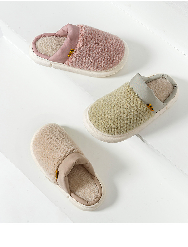 Mules d'intérieur pour femmes, chaussures plates, légères, lavables, antidérapantes, semelles en caoutchouc, confortables, en mousse à mémoire de forme, pantoufles en coton_voghion.com
