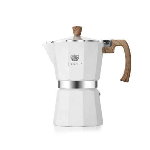 Classic ten-corner moka pot coffee pot food-grade aluminum household espresso brewed latte coffee machine foreign trade cross-border